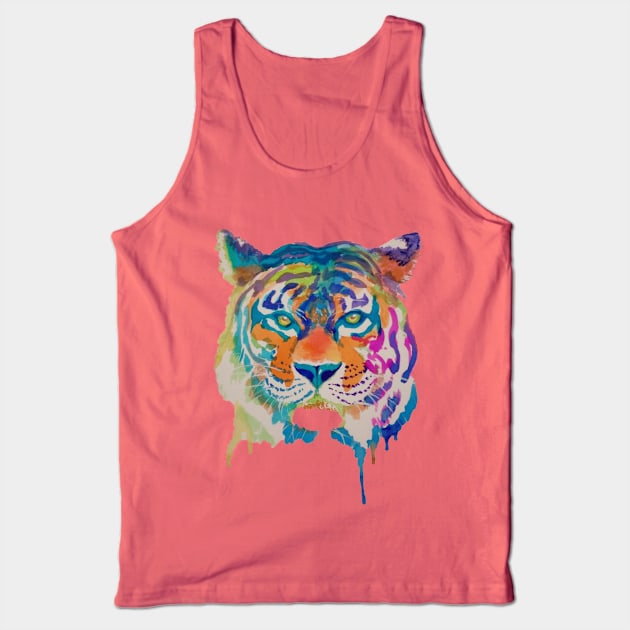 Dripping Paint Tiger Tank Top by Divan